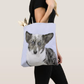 Cardigan Welsh Corgi Painting - Original Dog Art Tasche (Von Nahem)