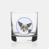 Cardigan Welsh Corgi Painting - Original Dog Art Whiskyglas (Rückseite)
