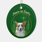 Cardigan Welsh Corgi Peace Keramik Ornament (Links)