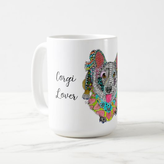 Cardigan Welsh Corgi Personalized Mug Kaffeetasse (Vorderseite Links)