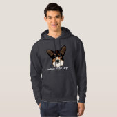 Cardigan Welsh Corgi Portrait Hoodie (Vorne ganz)