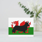 cardigan welsh corgi Silhouette flagge Postkarte (Stehend Vorderseite)