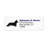 Cardigan Welsh Corgi Silhouette Rücksendeadresse