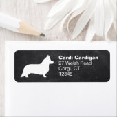Cardigan Welsh Corgi Silhouette Rücksendeadresse (Insitu)