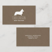 Cardigan Welsh Corgi Silhouette Visitenkarte (Vorne/Hinten)
