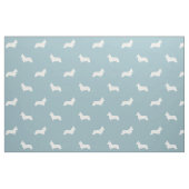 Cardigan Welsh Corgi Silhouetten Pattern Blue Stoff (Fat Quarter (45,7 x 55,9 cm))