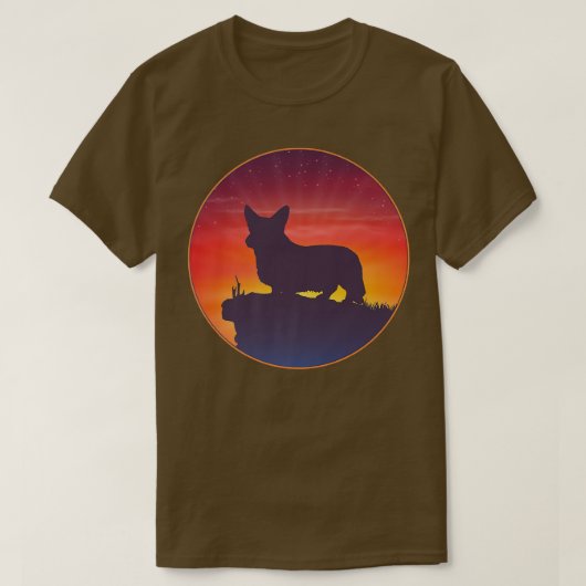 Cardigan Welsh Corgi Sunset T-Shirt (Design vorne)