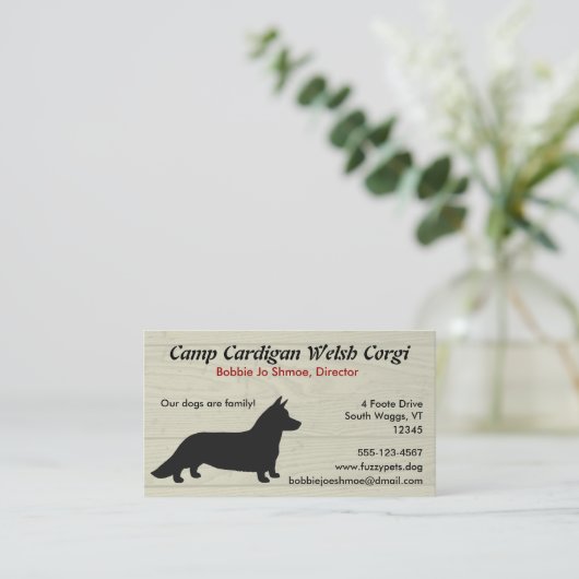 Cardigan Welsh Corgi Visitenkarte (Stehend Vorderseite)