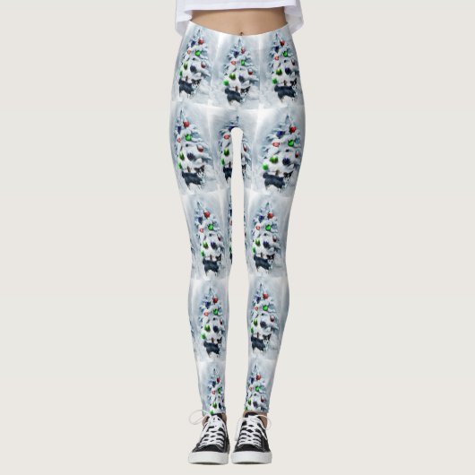 Cardigan Welsh Corgi Weihnachten Leggings (Vorderseite)