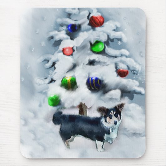 Cardigan Welsh Corgi Weihnachten Mousepad (Vorne)