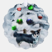 Cardigan Welsh Corgi Weihnachten Ornament Karte (Vorderseite)