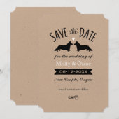 Cardigan Welsh Corgis Wedding Save the Date (Vorne/Hinten)