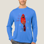Cardinal Bird In Snowfall Tri-Blend Shirt (Vorderseite)