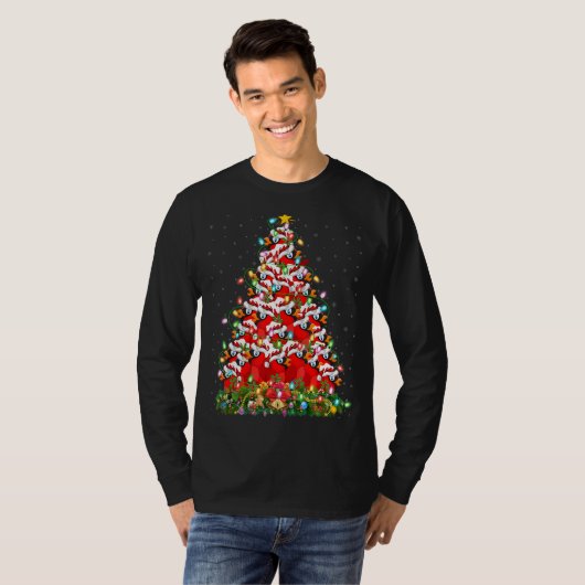 Cardinal Bird Xmas Light Santa Cardinal Christma T-Shirt (Vorne ganz)