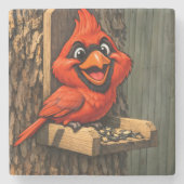 Cardinal caricature steinuntersetzer (Vorderseite)