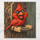 Cardinal Caricature Weinetikett (Einzelnes Label)
