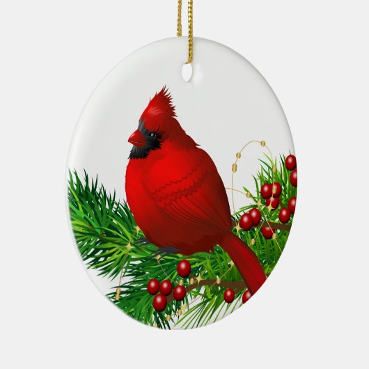 Cardinal Ceramic Ornament (Rechts)