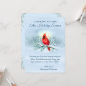 Cardinal Christmas Sympathy Condolence Holiday Karte (Vorderseite/Rückseite Beispiel)
