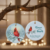 Cardinal Forever In Our Hearts Custom Christmas Keramik Ornament