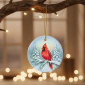 Cardinal Forever In Our Hearts Custom Christmas Keramik Ornament