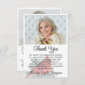 Cardinal Funeral Thank You 2 Photos Memorial Dankeskarte (Vorne/Hinten)