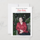 Cardinal-Gedicht-Andenken  Karte (Vorderseite)