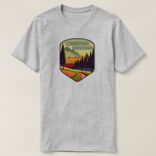 Cardinal Greenway Indiana Farben T-Shirt (Design vorne)