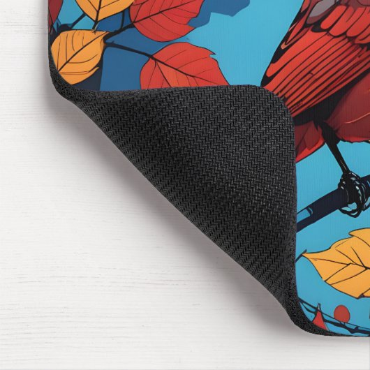 Cardinal in Autumn Mousepad (Ecke)