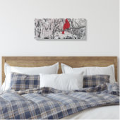 Cardinal in Snow Leinwanddruck (Insitu (Schlafzimmer))