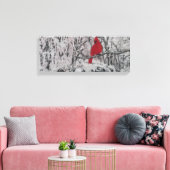 Cardinal in Snow Leinwanddruck (Insitu (Wohnzimmer))