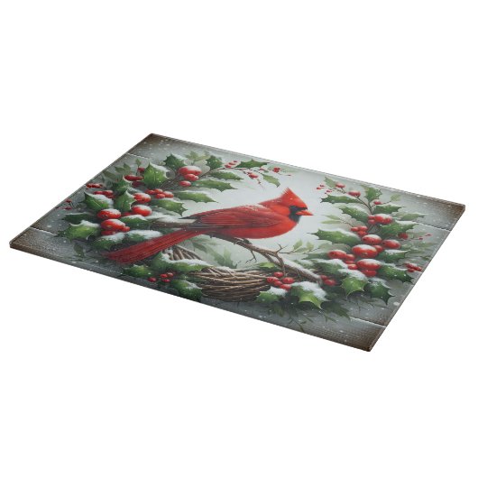 Cardinal Nest Holiday Cutting Board Schneidebrett (Ecke)