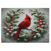 Cardinal Nest Holiday Cutting Board Schneidebrett (Vorderseite)