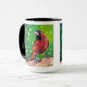 Cardinal Painting - Gift for Bird Lovers Tasse (Vorderseite Links)