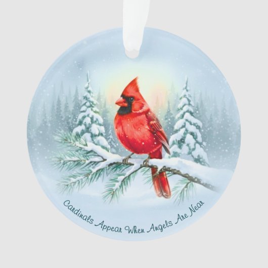 Cardinal Photo Memorial Keepsake Custom Christmas Ornament (Vorderseite)