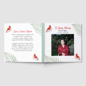 Cardinal Poem Celebration of Life Funeral Gästebuch (Voll)