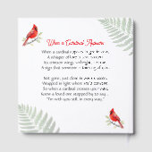 Cardinal Poem Celebration of Life Funeral Gästebuch (Rückseite)