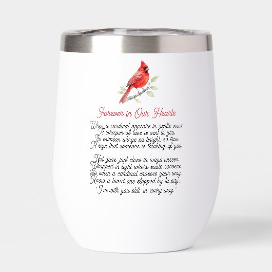 Cardinal Poem Memorial Keepsake (Rückseite)