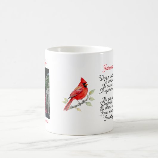Cardinal Poem Memorial Keepsake Kaffeetasse (Mittel)