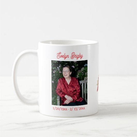 Cardinal Poem Memorial Keepsake Kaffeetasse (Links)