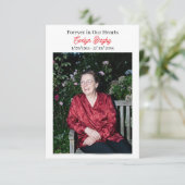 Cardinal Poem Memorial Keepsake  Karte (Stehend Vorderseite)