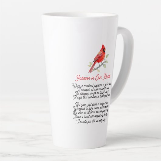 Cardinal Poem Memorial Keepsake  Milchtasse (Rechte Ecke)