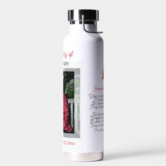 Cardinal Poem Memorial Keepsake  Trinkflasche (Links)