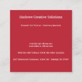 cardinal   red - custom logo  quadratische visitenkarte (Rückseite)