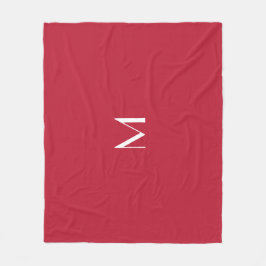 Cardinal red -monogrammed    fleecedecke