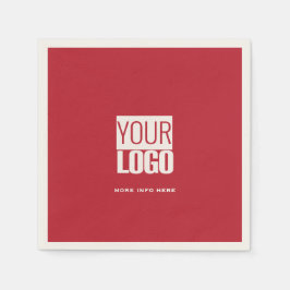cardinal red  with your  logo  serviette