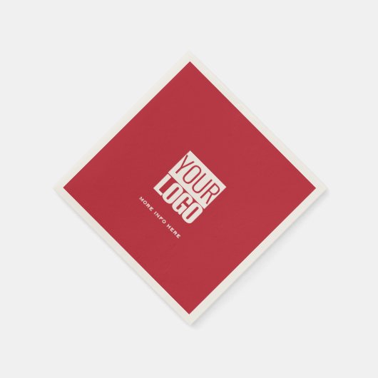 cardinal red  with your  logo  serviette (Ecke)