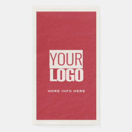 cardinal red  with your  logo  serviette