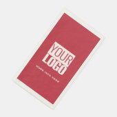 cardinal red  with your  logo  serviette (Ecke)