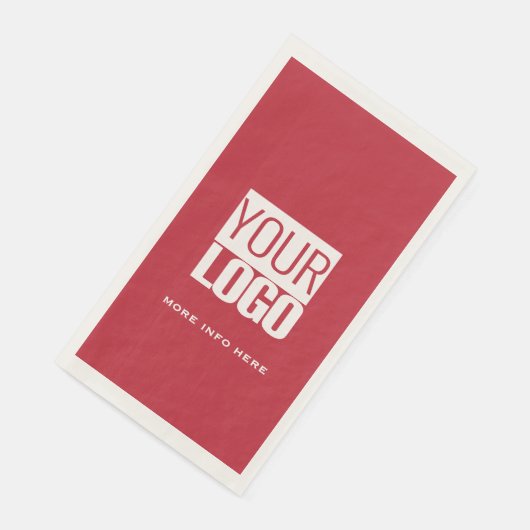 cardinal red  with your  logo  serviette (Ecke)