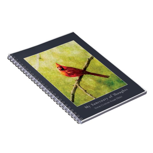 Cardinal Songbird Notebook | Nature Art Journal Notizblock (Rechte Seite)